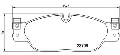 Brembo Bremsbelagsatz, Scheibenbremse [Hersteller-Nr. P36021] für Jaguar von BREMBO