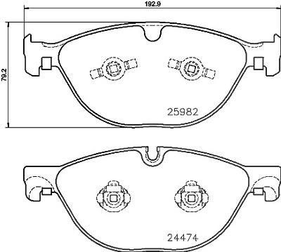 Brembo Bremsbelagsatz, Scheibenbremse [Hersteller-Nr. P36029] für Jaguar von BREMBO