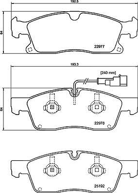 Brembo Bremsbelagsatz, Scheibenbremse [Hersteller-Nr. P48001] für Maserati von BREMBO