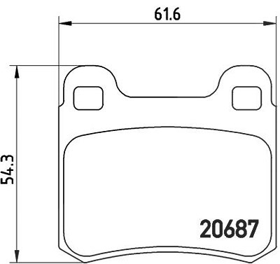 Brembo Bremsbelagsatz, Scheibenbremse [Hersteller-Nr. P50007] für Mercedes-Benz von BREMBO