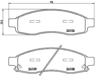 Brembo Bremsbelagsatz, Scheibenbremse [Hersteller-Nr. P58001] von BREMBO