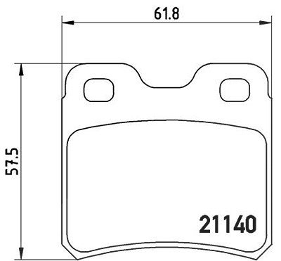 Brembo Bremsbelagsatz, Scheibenbremse [Hersteller-Nr. P59018] für Opel, Saab von BREMBO