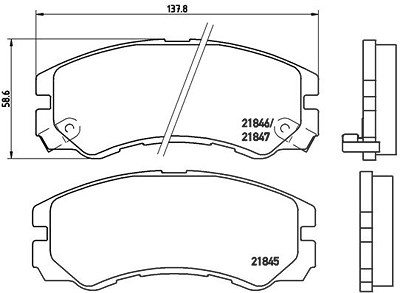 Brembo Bremsbelagsatz, Scheibenbremse [Hersteller-Nr. P59020] für Isuzu, Opel von BREMBO