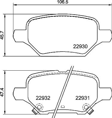 Brembo Bremsbelagsatz, Scheibenbremse [Hersteller-Nr. P59099] für Opel von BREMBO