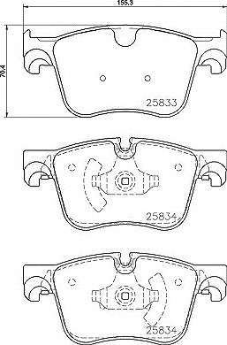 Brembo Bremsbelagsatz, Scheibenbremse [Hersteller-Nr. P61127X] für Citroën, Peugeot von BREMBO