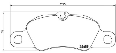 Brembo Bremsbelagsatz, Scheibenbremse [Hersteller-Nr. P65019] für Porsche von BREMBO