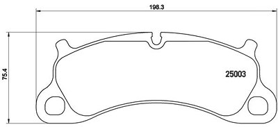 Brembo Bremsbelagsatz, Scheibenbremse [Hersteller-Nr. P65025] für Porsche von BREMBO