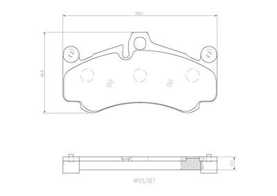 Brembo Bremsbelagsatz, Scheibenbremse [Hersteller-Nr. P65034] für Porsche von BREMBO