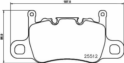 Brembo Bremsbelagsatz, Scheibenbremse [Hersteller-Nr. P65037] für Porsche von BREMBO