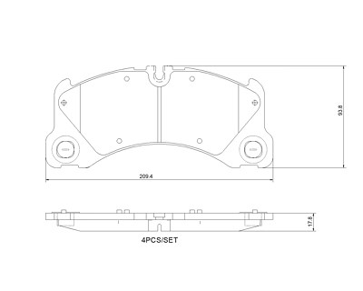 Brembo Bremsbelagsatz, Scheibenbremse [Hersteller-Nr. P65046] für Porsche von BREMBO