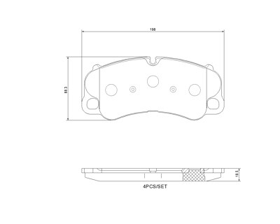 Brembo Bremsbelagsatz, Scheibenbremse [Hersteller-Nr. P65054] für Porsche von BREMBO