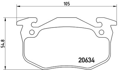 Brembo Bremsbelagsatz, Scheibenbremse [Hersteller-Nr. P68020] für Peugeot, Renault von BREMBO