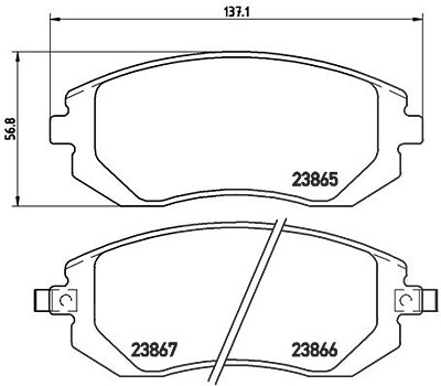 Brembo Bremsbelagsatz, Scheibenbremse [Hersteller-Nr. P78013X] für Subaru von BREMBO