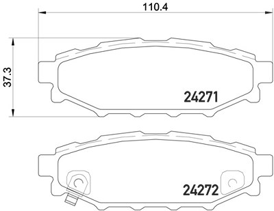 Brembo Bremsbelagsatz, Scheibenbremse [Hersteller-Nr. P78020X] für Subaru, Toyota von BREMBO