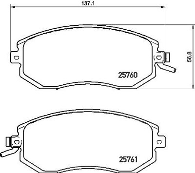 Brembo Bremsbelagsatz, Scheibenbremse [Hersteller-Nr. P78021X] für Subaru, Toyota von BREMBO