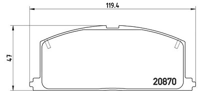 Brembo Bremsbelagsatz, Scheibenbremse [Hersteller-Nr. P83011] für Toyota von BREMBO