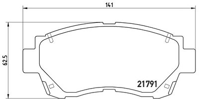 Brembo Bremsbelagsatz, Scheibenbremse [Hersteller-Nr. P83027] für Lexus, Toyota von BREMBO