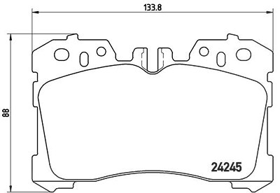 Brembo Bremsbelagsatz, Scheibenbremse [Hersteller-Nr. P83075] für Lexus von BREMBO