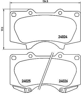 Brembo Bremsbelagsatz, Scheibenbremse [Hersteller-Nr. P83102X] für Toyota von BREMBO