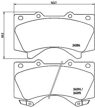 Brembo Bremsbelagsatz, Scheibenbremse [Hersteller-Nr. P83107X] für Hyundai, Lexus, Toyota von BREMBO