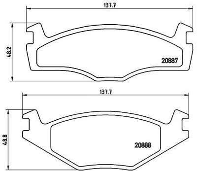 Brembo Bremsbelagsatz, Scheibenbremse [Hersteller-Nr. P85005] für Seat, VW von BREMBO