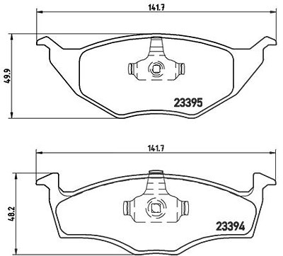 Brembo Bremsbelagsatz, Scheibenbremse [Hersteller-Nr. P85055] für VW von BREMBO