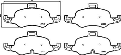 Brembo Bremsbelagsatz, Scheibenbremse [Hersteller-Nr. P85160X] für Audi von BREMBO