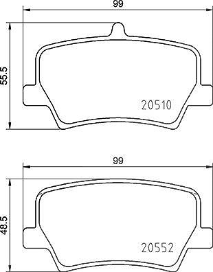 Brembo Bremsbelagsatz, Scheibenbremse [Hersteller-Nr. P86032] für Volvo von BREMBO