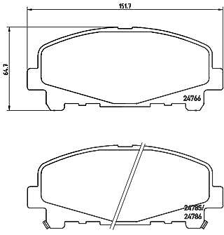 Brembo Bremsbelagsatz, Scheibenbremse [Hersteller-Nr. P28043] für Honda von BREMBO