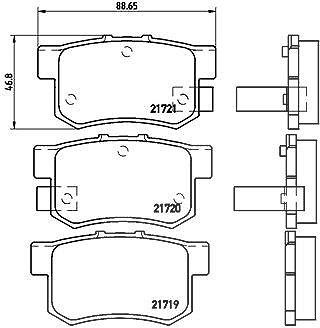 Brembo Bremsbelagsatz, Scheibenbremse [Hersteller-Nr. P28022] für Acura, Honda, Mg, Rover, Suzuki von BREMBO