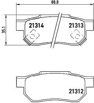 Brembo Bremsbelagsatz, Scheibenbremse [Hersteller-Nr. P28017] für Honda, Rover, Mg von BREMBO