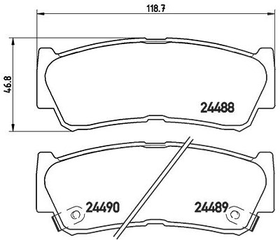 Brembo Bremsbelagsatz, Scheibenbremse [Hersteller-Nr. P30037] für Hyundai von BREMBO