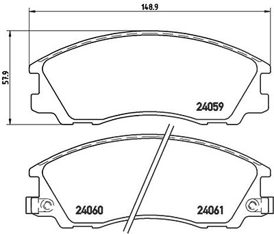 Brembo Bremsbelagsatz, Scheibenbremse [Hersteller-Nr. P30017] für Hyundai von BREMBO