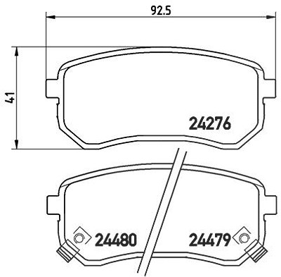 Brembo Bremsbelagsatz, Scheibenbremse [Hersteller-Nr. P30033] für Hyundai, Kia von BREMBO