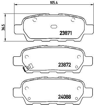 Brembo Bremsbelagsatz, Scheibenbremse [Hersteller-Nr. P56046] für Infiniti, Nissan, Renault von BREMBO