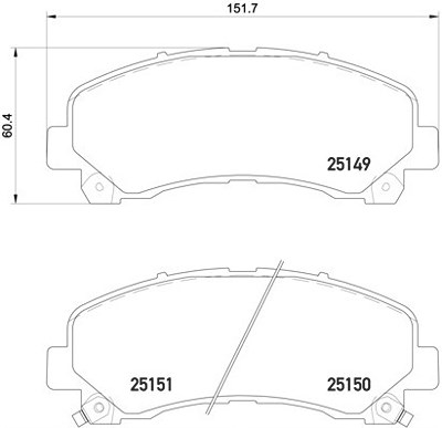 Brembo Bremsbelagsatz, Scheibenbremse [Hersteller-Nr. P34007] für Isuzu von BREMBO