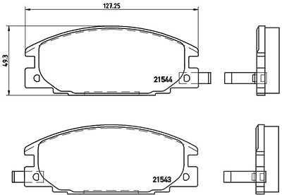 Brembo Bremsbelagsatz, Scheibenbremse [Hersteller-Nr. P59015] für Isuzu, Opel von BREMBO