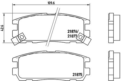 Brembo Bremsbelagsatz, Scheibenbremse [Hersteller-Nr. P59021] für Isuzu, Opel von BREMBO