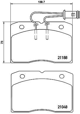 Brembo Bremsbelagsatz, Scheibenbremse [Hersteller-Nr. PA6009] für Iveco von BREMBO