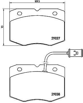 Brembo Bremsbelagsatz, Scheibenbremse [Hersteller-Nr. PA6014] für Iveco von BREMBO