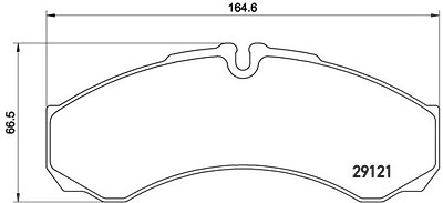 Brembo Bremsbelagsatz, Scheibenbremse [Hersteller-Nr. PA6021] für Iveco von BREMBO