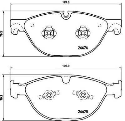 Brembo Bremsbelagsatz, Scheibenbremse [Hersteller-Nr. P36025] für Jaguar von BREMBO