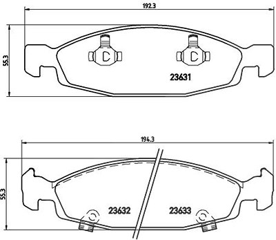 Brembo Bremsbelagsatz, Scheibenbremse [Hersteller-Nr. P37005] für Jeep von BREMBO