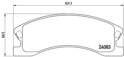 Brembo Bremsbelagsatz, Scheibenbremse [Hersteller-Nr. P37008] für Jeep von BREMBO