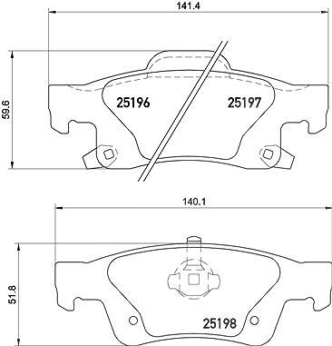 Brembo Bremsbelagsatz, Scheibenbremse [Hersteller-Nr. P37016] für Dodge, Jeep von BREMBO