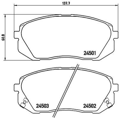 Brembo Bremsbelagsatz, Scheibenbremse [Hersteller-Nr. P30039] für Hyundai, Kia von BREMBO