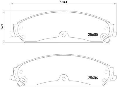 Brembo Bremsbelagsatz, Scheibenbremse [Hersteller-Nr. P23149] für Chrysler, Dodge, Lancia von BREMBO