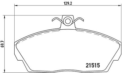 Brembo Bremsbelagsatz, Scheibenbremse [Hersteller-Nr. P44010] für Land Rover von BREMBO