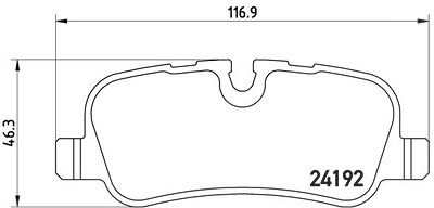 Brembo Bremsbelagsatz, Scheibenbremse [Hersteller-Nr. P44019] für Land Rover von BREMBO