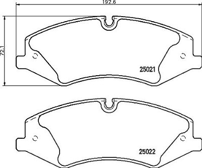 Brembo Bremsbelagsatz, Scheibenbremse [Hersteller-Nr. P44024] für Land Rover von BREMBO